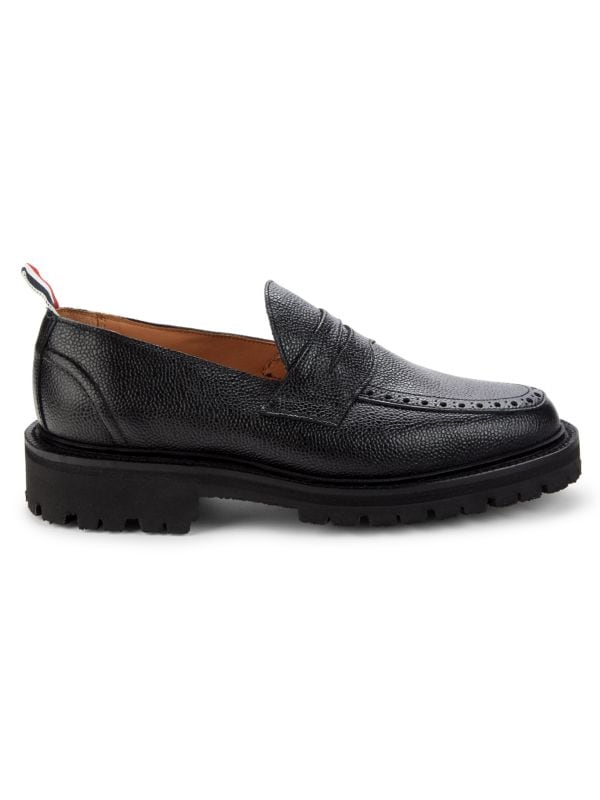 Thom Browne Grained Leather Penny Loafers